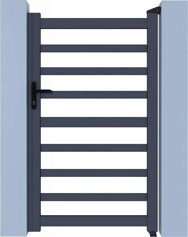 Brama aluminiowa ażurowa "Marius" - 100 x 120 cm - Szara