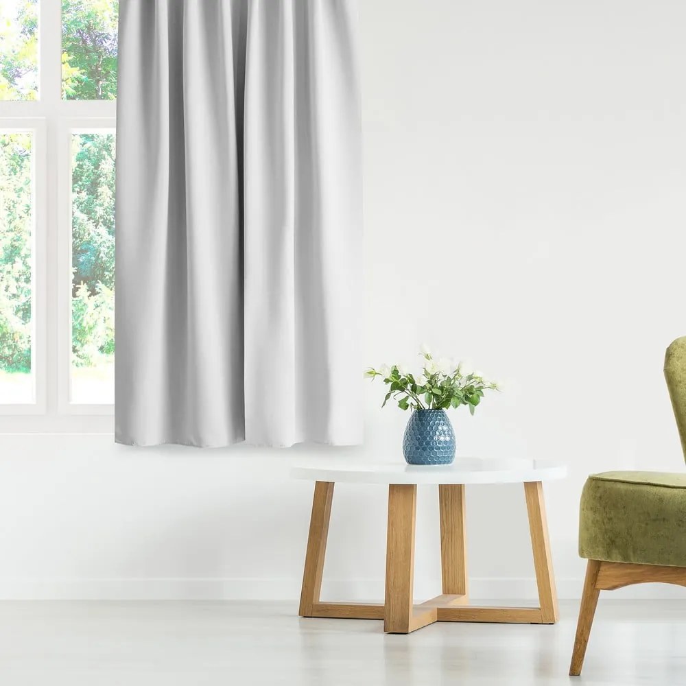 Biała zasłona termiczna/częściowo zaciemniająca (dimout) 140x175 cm Kierra – Restilo