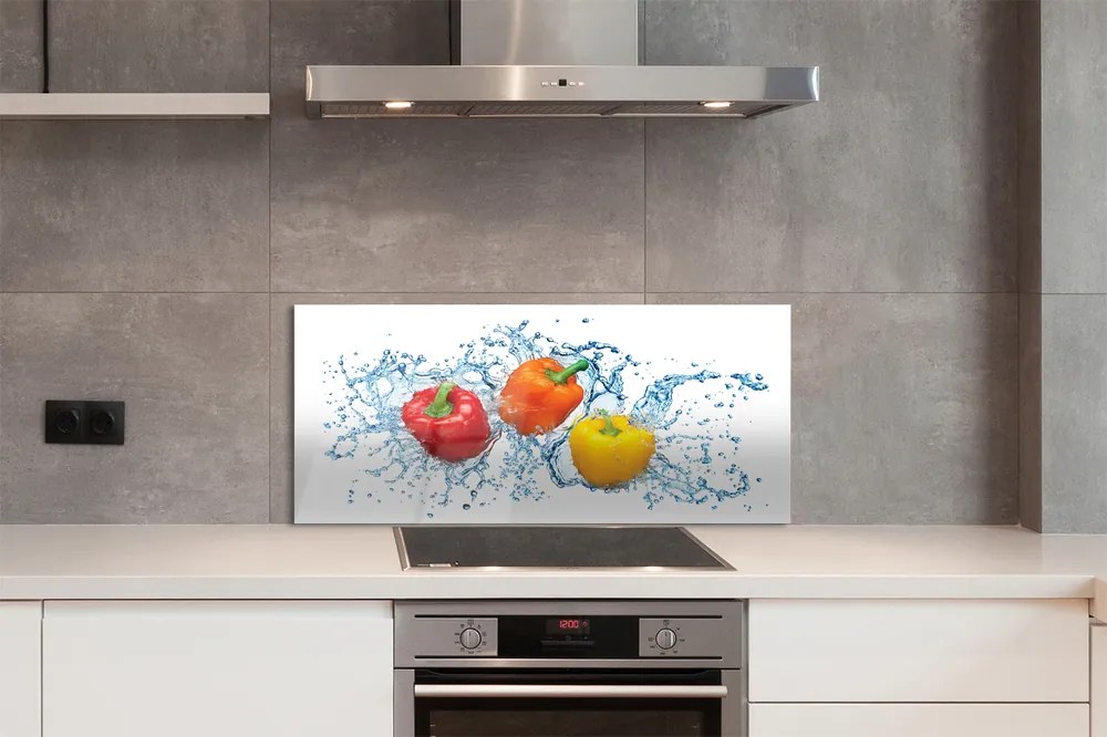 Panel nad Blat Kuchenny Kolorowe Papryki w Wodzie