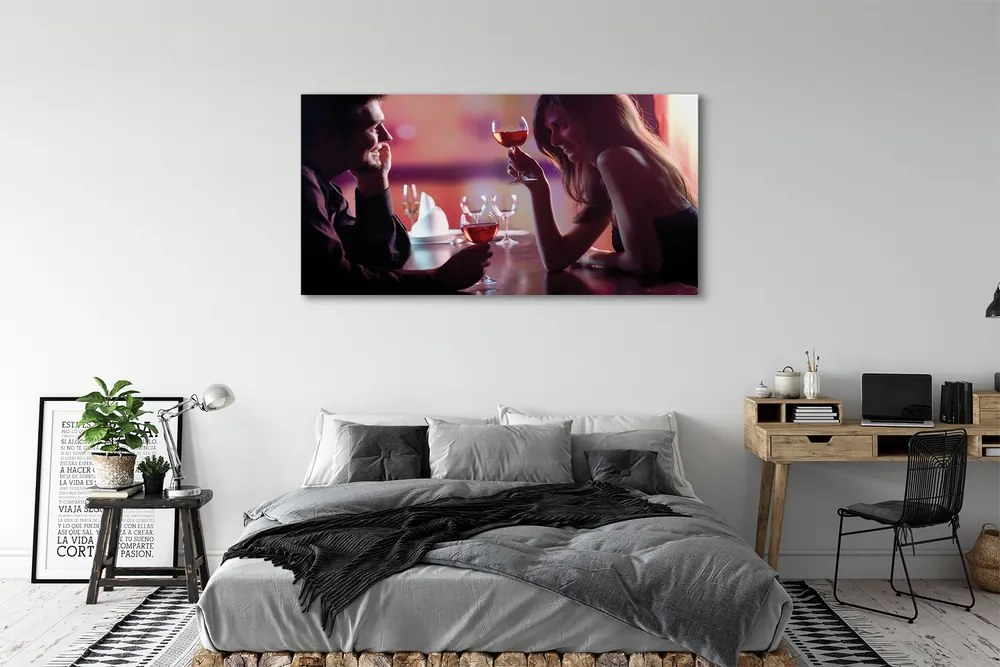 Duży obraz na płótnie Wspólny Toast nad Wodą