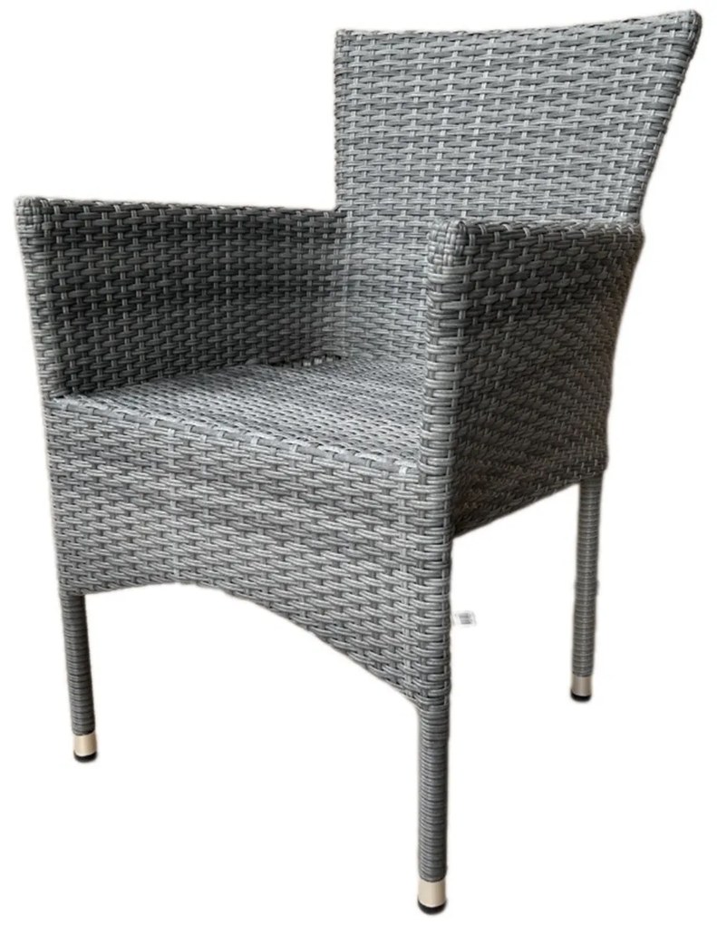 Krzesło ogrodowe Autronic, metal, polirattan,szary, AZC-S2118 GREY