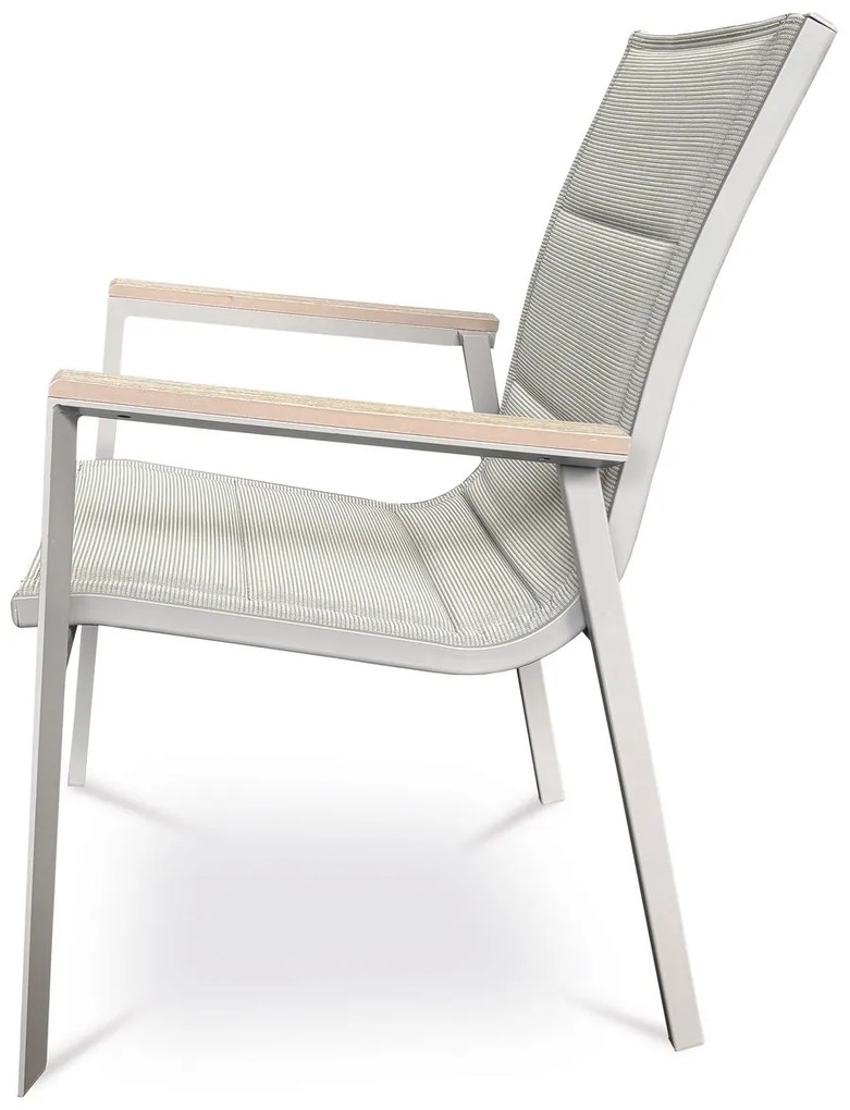 Krzesło ogrodowe Autronic, aluminium, tkanina,szary, AZ C-S1110 GREY