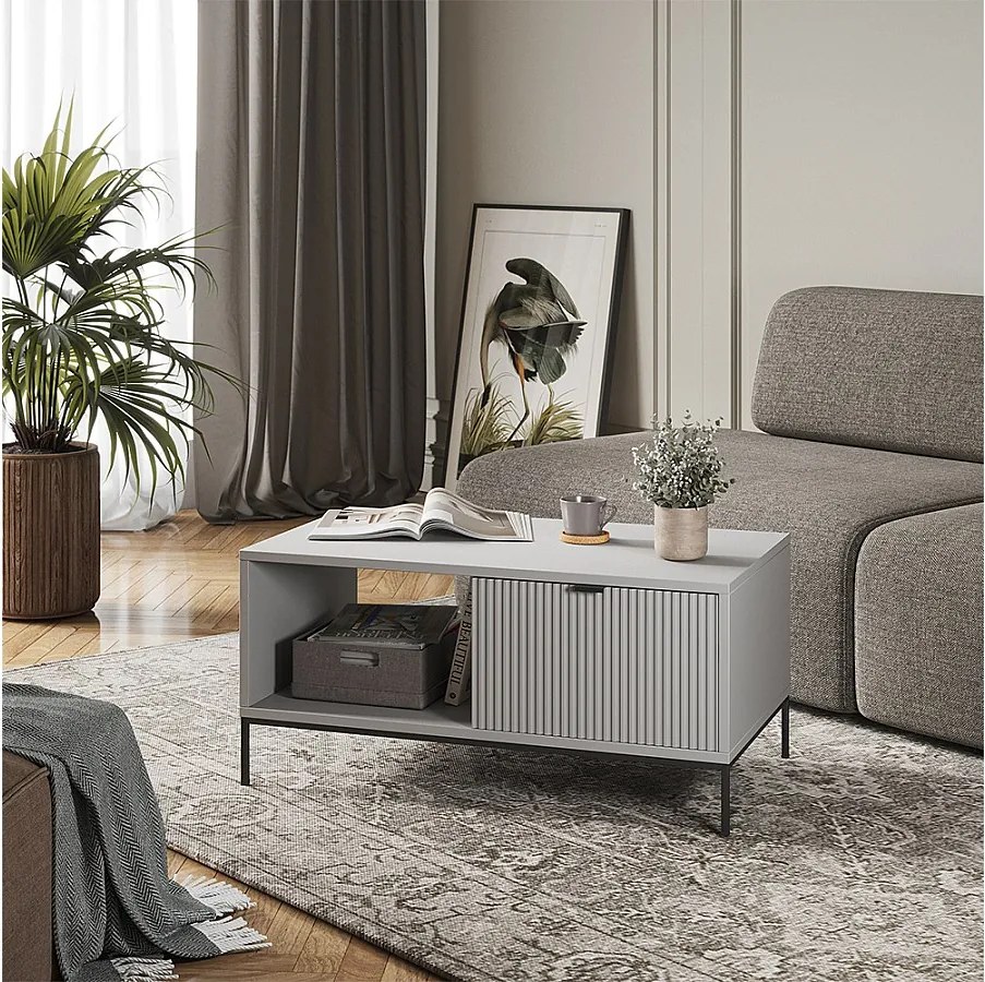 Stół kawowy szary 90x50x45 eliza