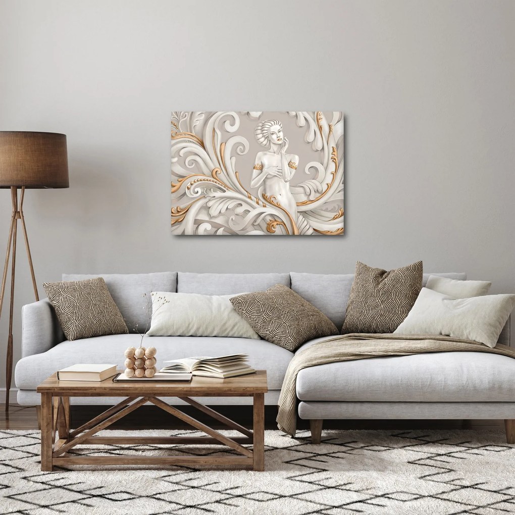 Obraz bogini na ozdobnym tle (70x50 cm)