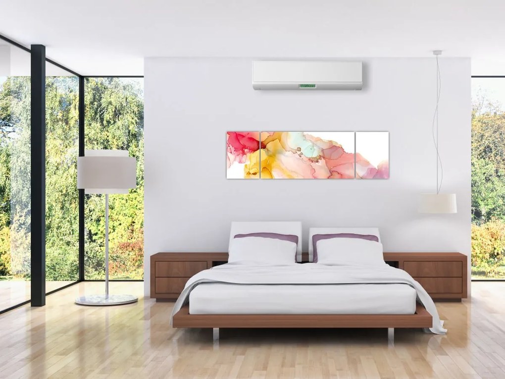 Obraz - Atramentowa abstrakcja (170x50 cm)