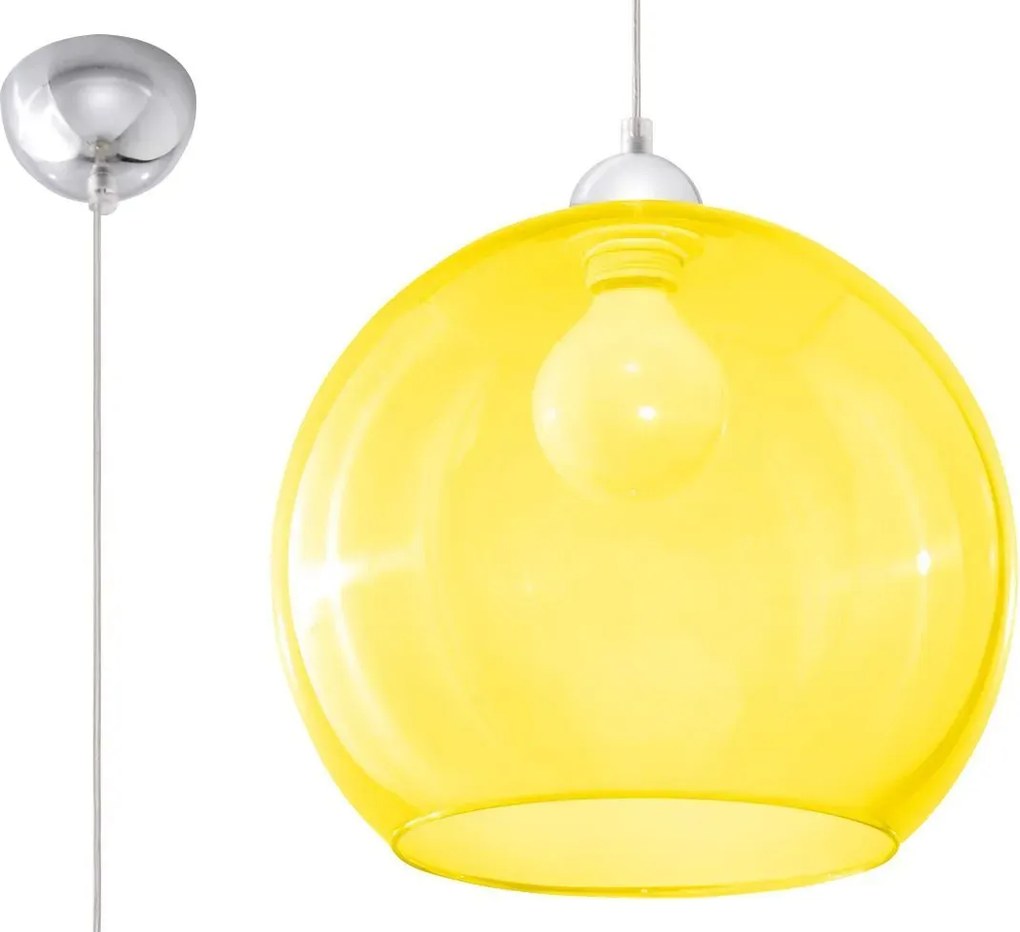 Szklana lampa wisząca kula LED H9-N09