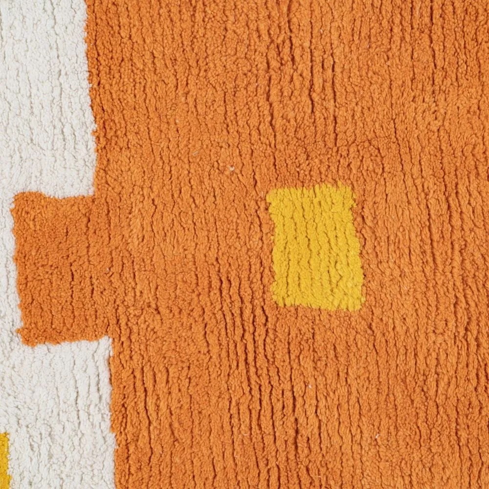 Pomarańczowy bawełniany dywan odpowiedni do prania 120x160 cm Azteca – Ixia