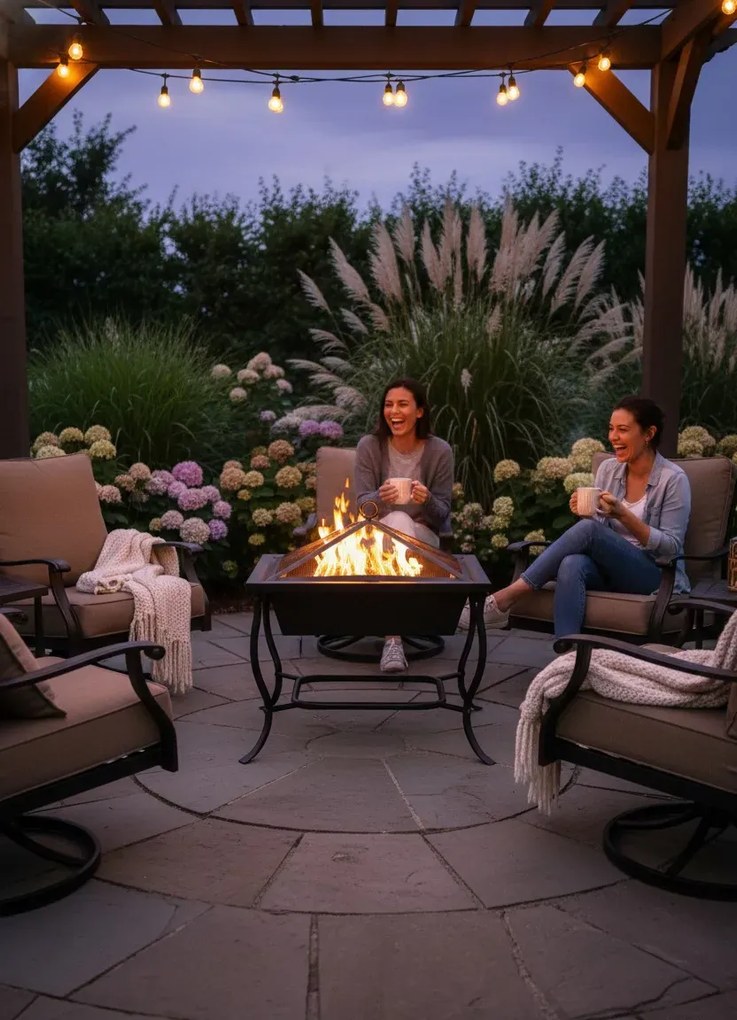 Czarne palenisko do ogrodu L4-T59