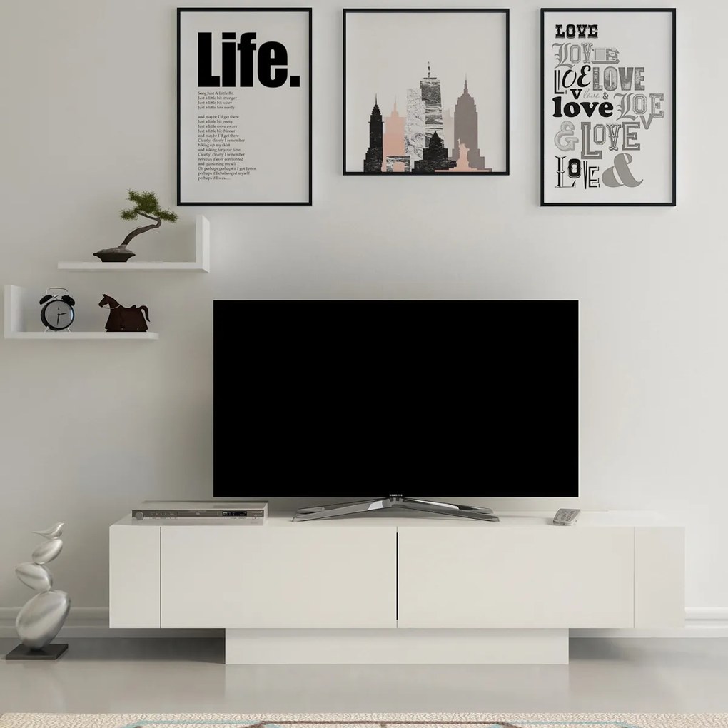 Biały stolik pod telewizor Matera