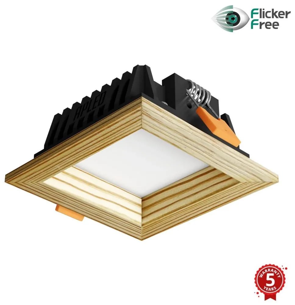 APLED -LED Oświetlenie SQUARE WOODLINE LED/6W/230V 3000K 12x12 cm sosna solidne drewno