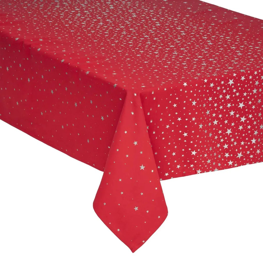 Ozdobny obrus w gwiazdki, 140 x 360 cm