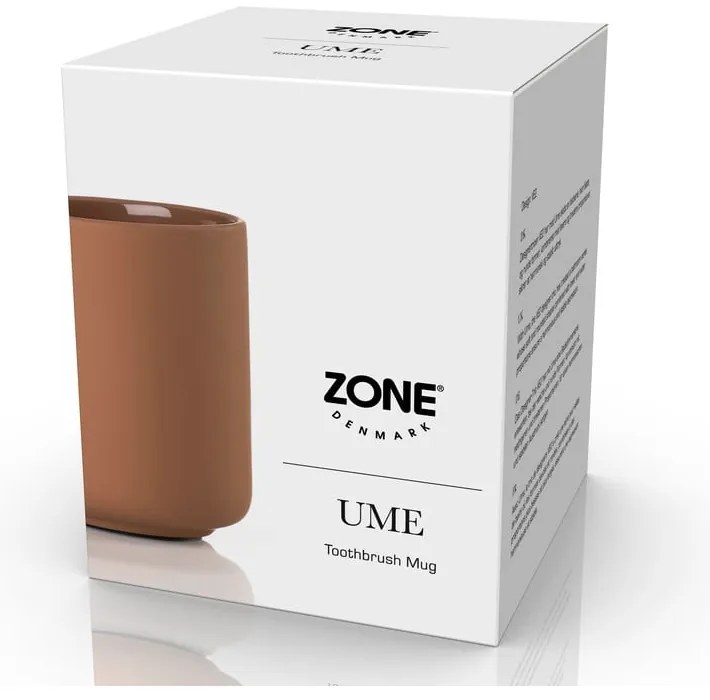 Pomarańczowy kamionkowy kubek na szczoteczki do zębów Ume – Zone