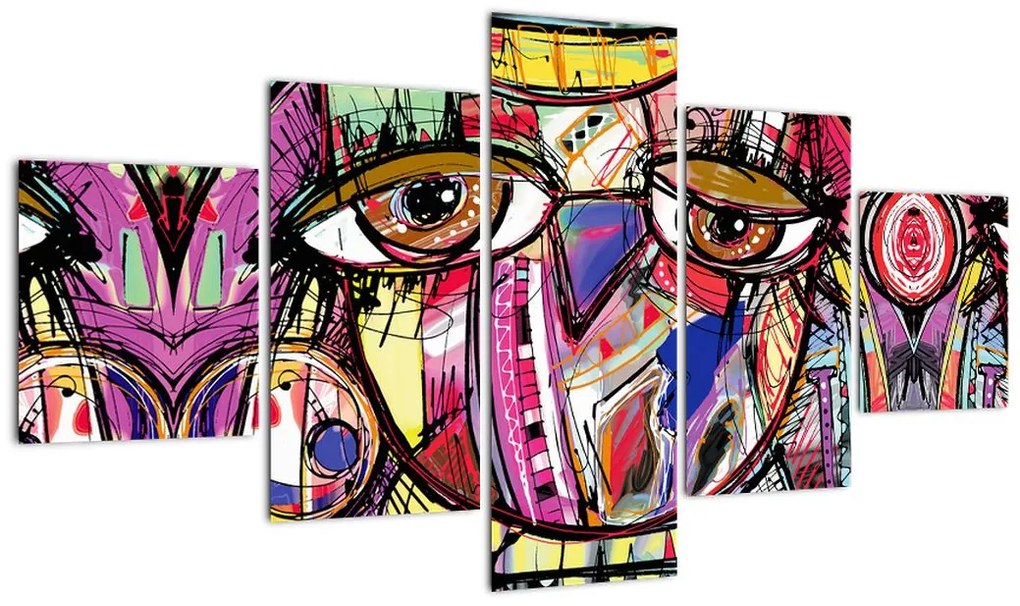 Obraz - Street art - sowa (125x70 cm)