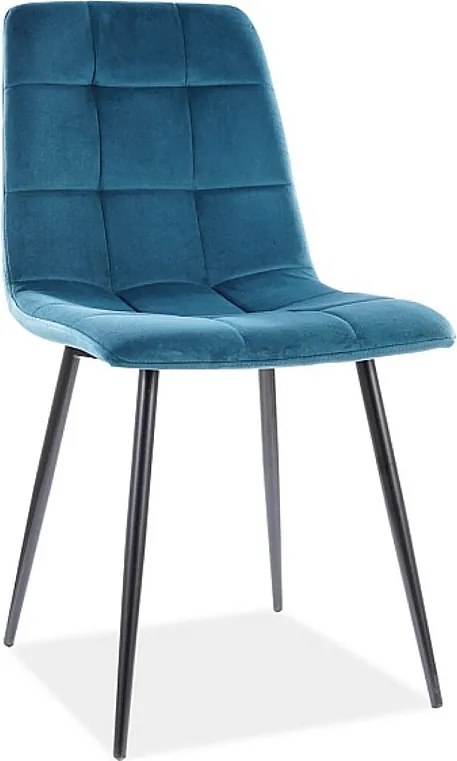 Krzesło MILA VELVET turkusowe