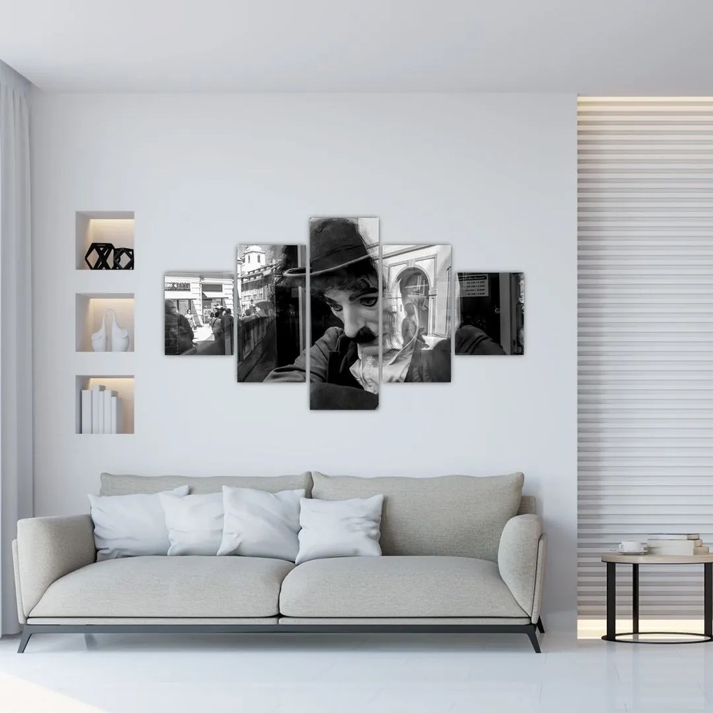 Obraz - Charles Chaplin w Pradze (125x70 cm)