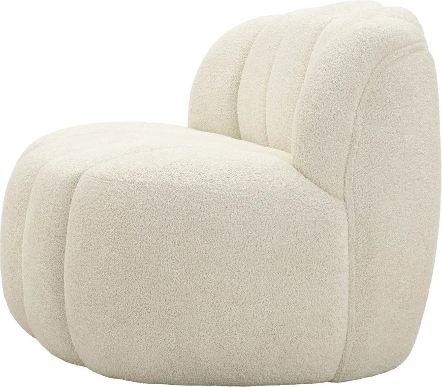 Biała sofa z materiału bouclé 145 cm Ball – Mauro Ferretti