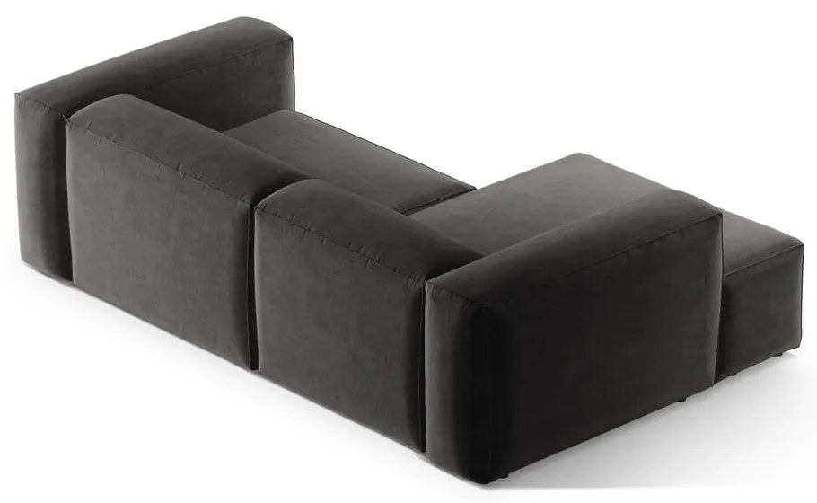 Ciemnoszary narożnik (lewostronny/z szezlongiem) Bergano – Cosmopolitan Design