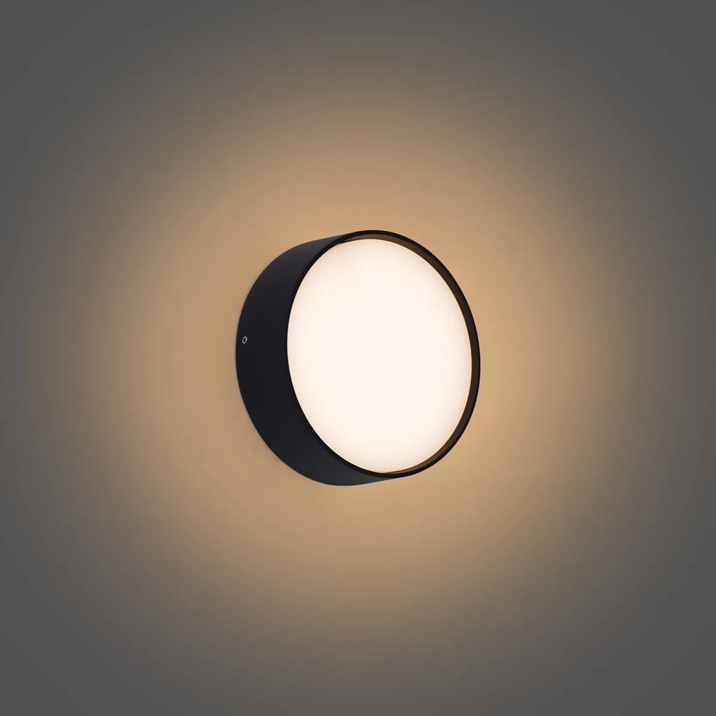 Nowoczesna lampa ścienna zewnętrzna czarna z LED IP65 - Dop