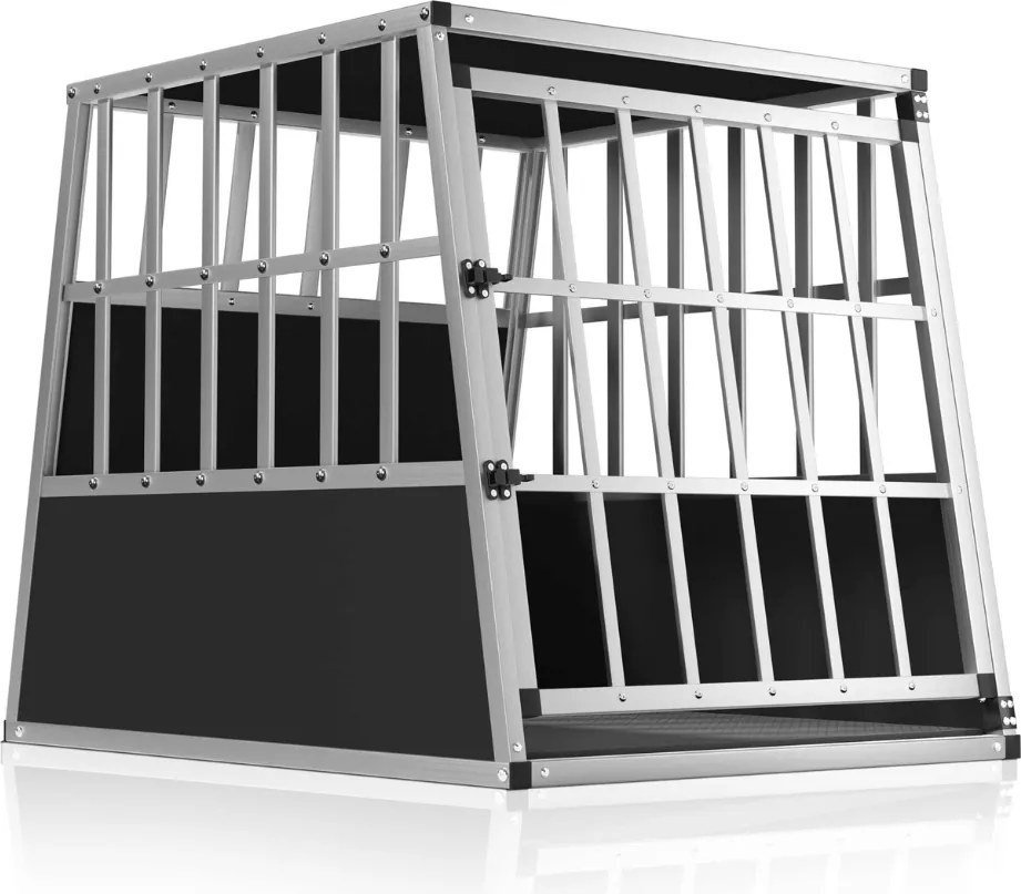 Transporter dla psa BRUNO, 66x90x72cm, srebrna/czarna Jurhan