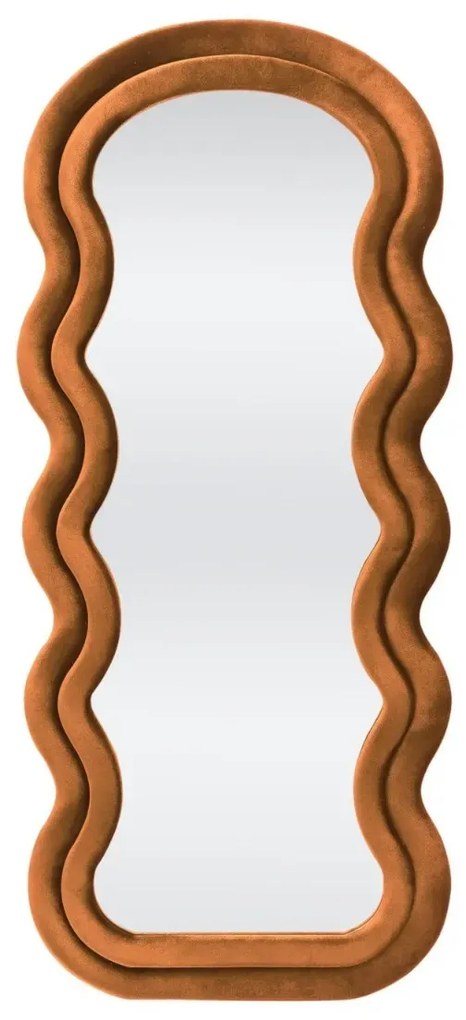 Lustro stojące CONFETTO 70x160cm cynamonowe tapicerowane HALMAR