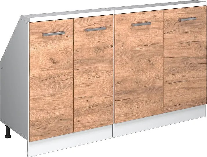 Szafka kuchenna na dach skośny złoty dąb energetyczny 140x46x81.6 r-line