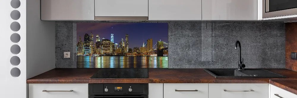 Panel do kuchni Manhattan nocą