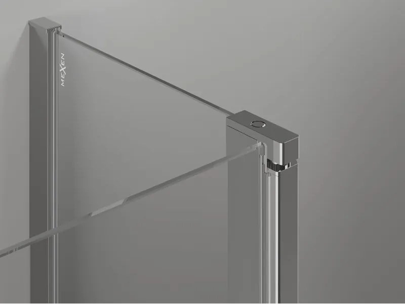 Mexen Mist drzwi prysznicowe uchylne 75 cm, transparent, chrom - 8A4-075-000-01-00