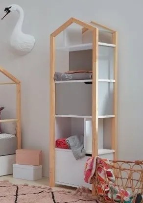Wysoki regał dziecięcy z szafkami i półkami Joey