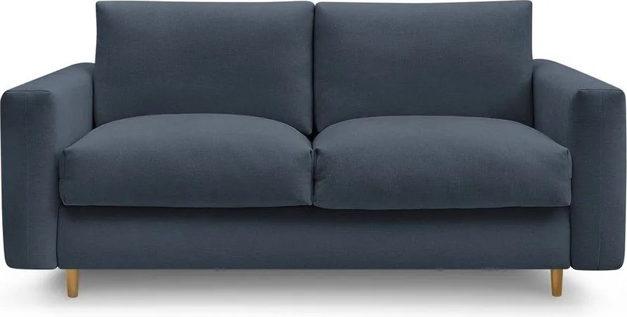 Ciemnoniebieska rozkładana sofa do spania 200 cm Cocoone – Bobochic Paris