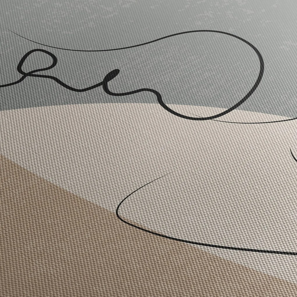 Obraz - Line art dwie twarze (170x50 cm)