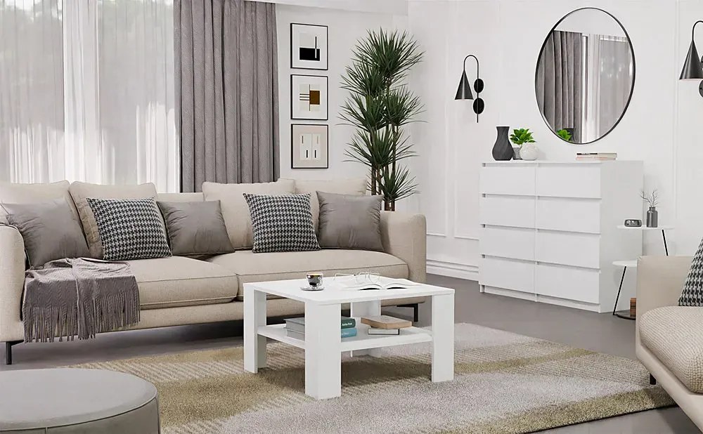 Nowoczesny biały stolik kawowy L2-L28