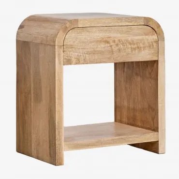 Zestaw 2 Stolików Nocnych 45x30 Cm Z Drewna Mango I Płyty Mdf Shelby Drewno Mango - Sklum