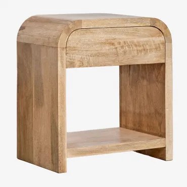 Zestaw 2 Szafek Nocnych 45x30 Cm Z Drewna Mango I Mdf Shelby Drewno Mango - Sklum