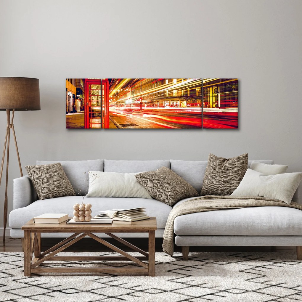Obraz czerwonej budki telefonicznej w Londynie (170x50 cm)