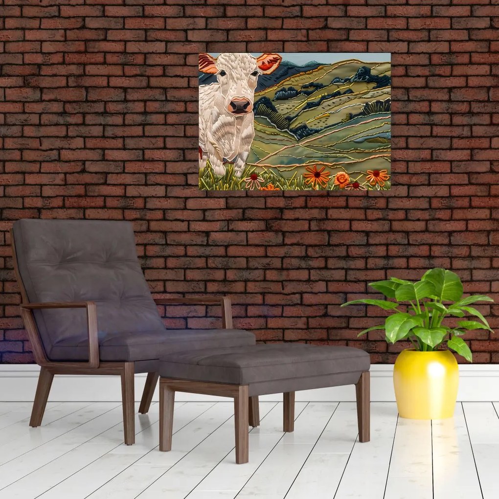 Obraz - Imitacja dzianego motywu (70x50 cm)