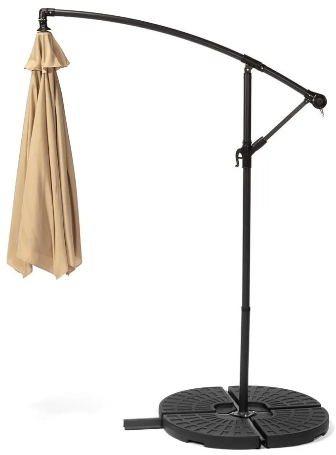 Beżowy parasol ogrodowy bez podstawy Bonami Essentials Happy Sun, ø 300 cm