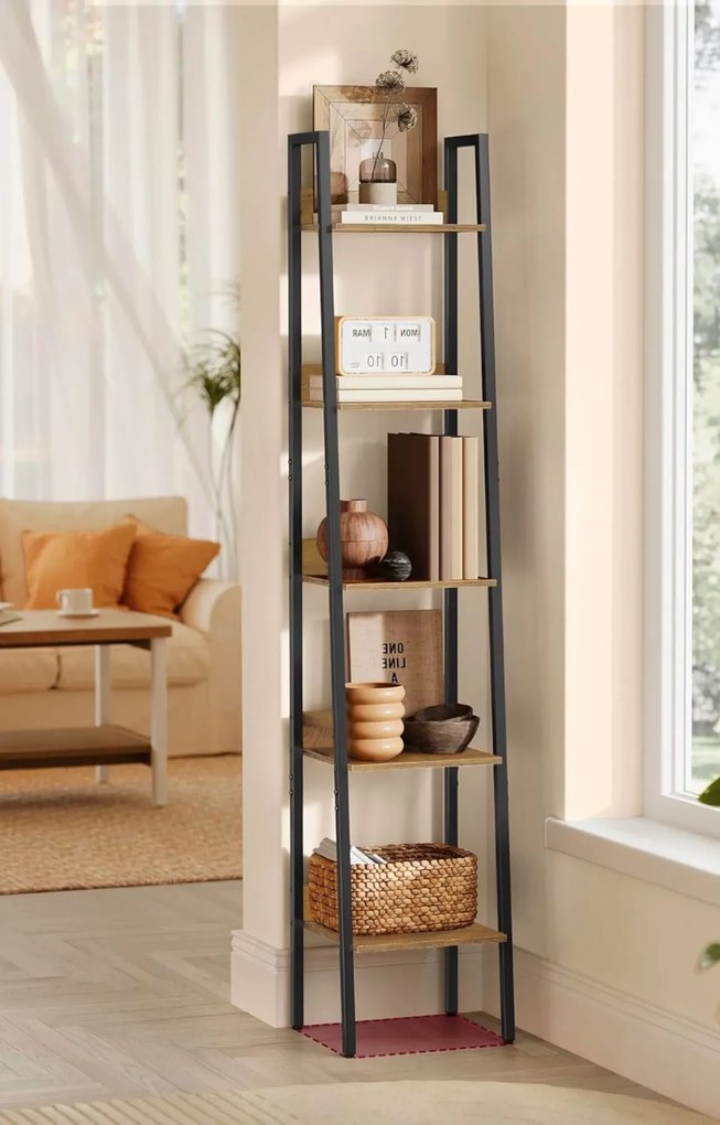 Wąski regał w stylu industrialnym dąb artisan K8-C55