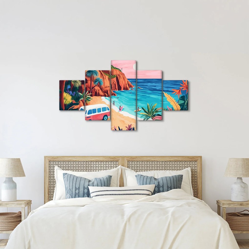 Obraz - Karawan nad oceanem (125x70 cm)
