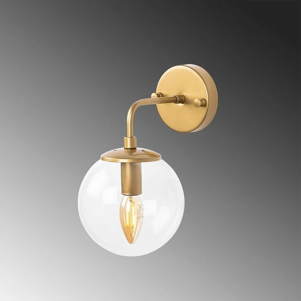 Kinkiet lampa ścienna Horn - 12216, złoty