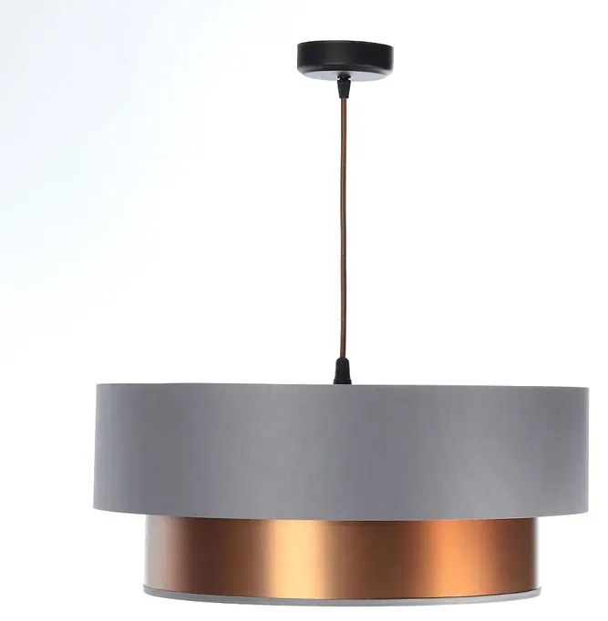 Miedziano-szara lampa wisząca nad stół - S418 C1-S38