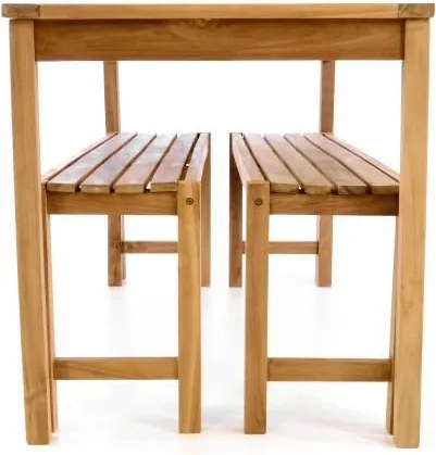 Zestaw ogrodowy DIVERO - impregnowany tek - 135 cm