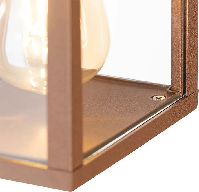 Industrialna lampa ścienna rdzawo-brązowa 38 cm 2-światłowa IP44 - Charlois