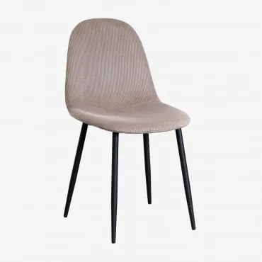 Tapicerowane Krzesło Jadalniane Glamm Negro & Sztruks Brąz Moka & Sztruks - Sklum