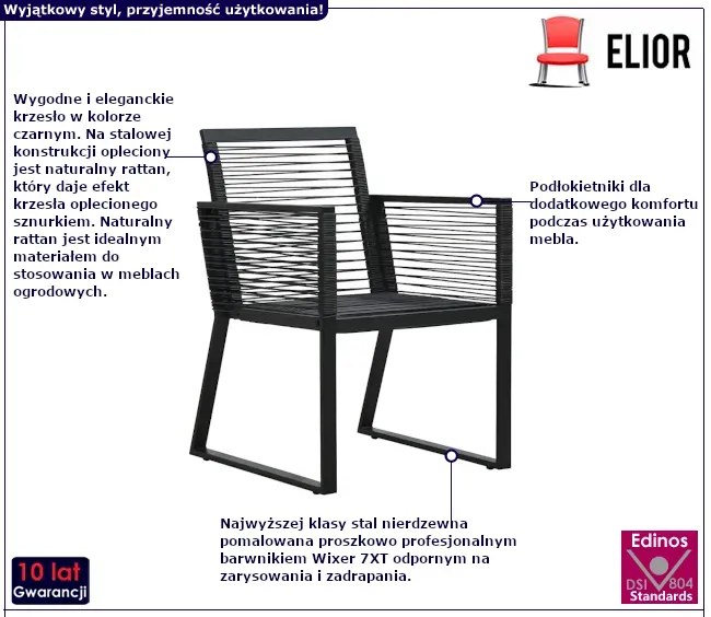 Zestaw dwóch minimalistycznych krzeseł rattanowych do ogrodu B3-Z73