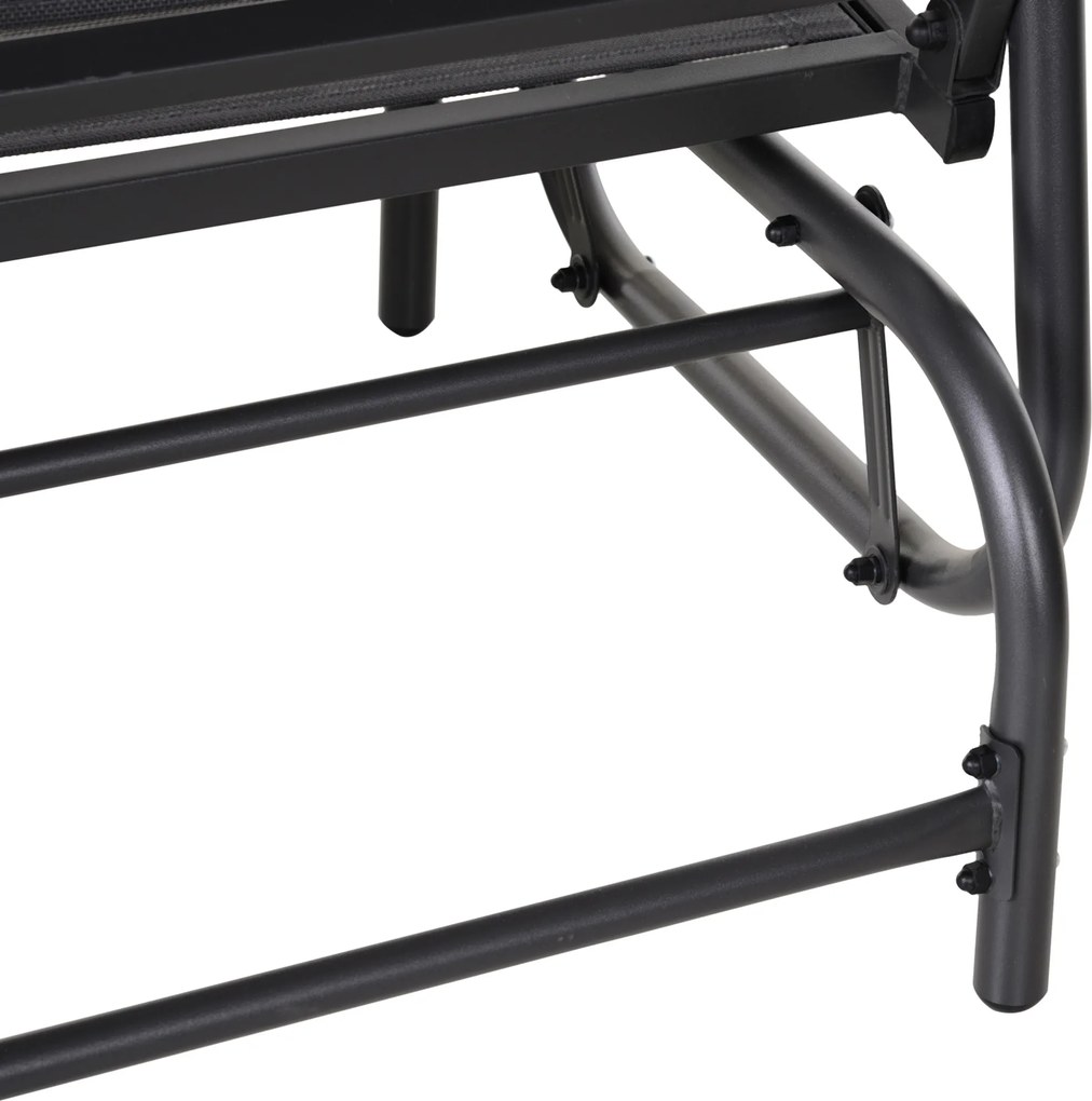 Outsunny ławka bujana huśtawka ogrodowa ławka ogrodowa krzesło bujane ławka parkowa czarna