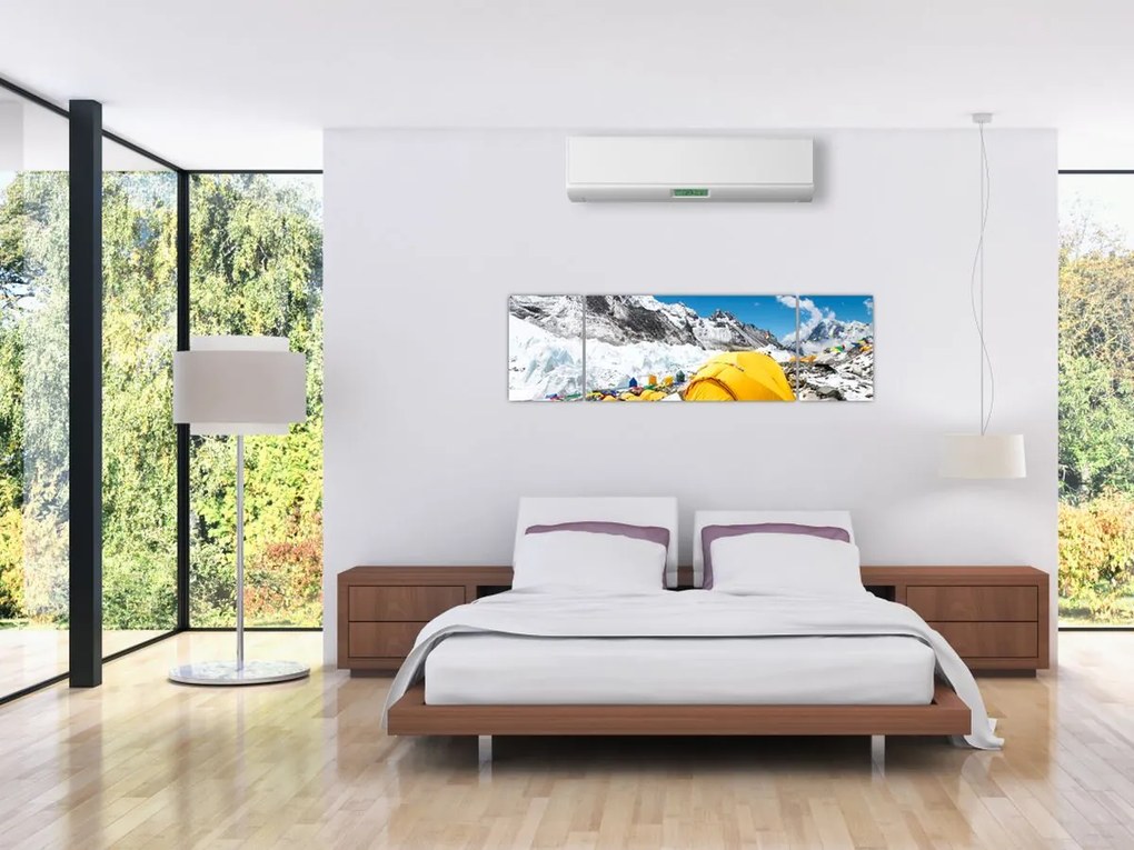 Obraz - Kemping w górach (170x50 cm)