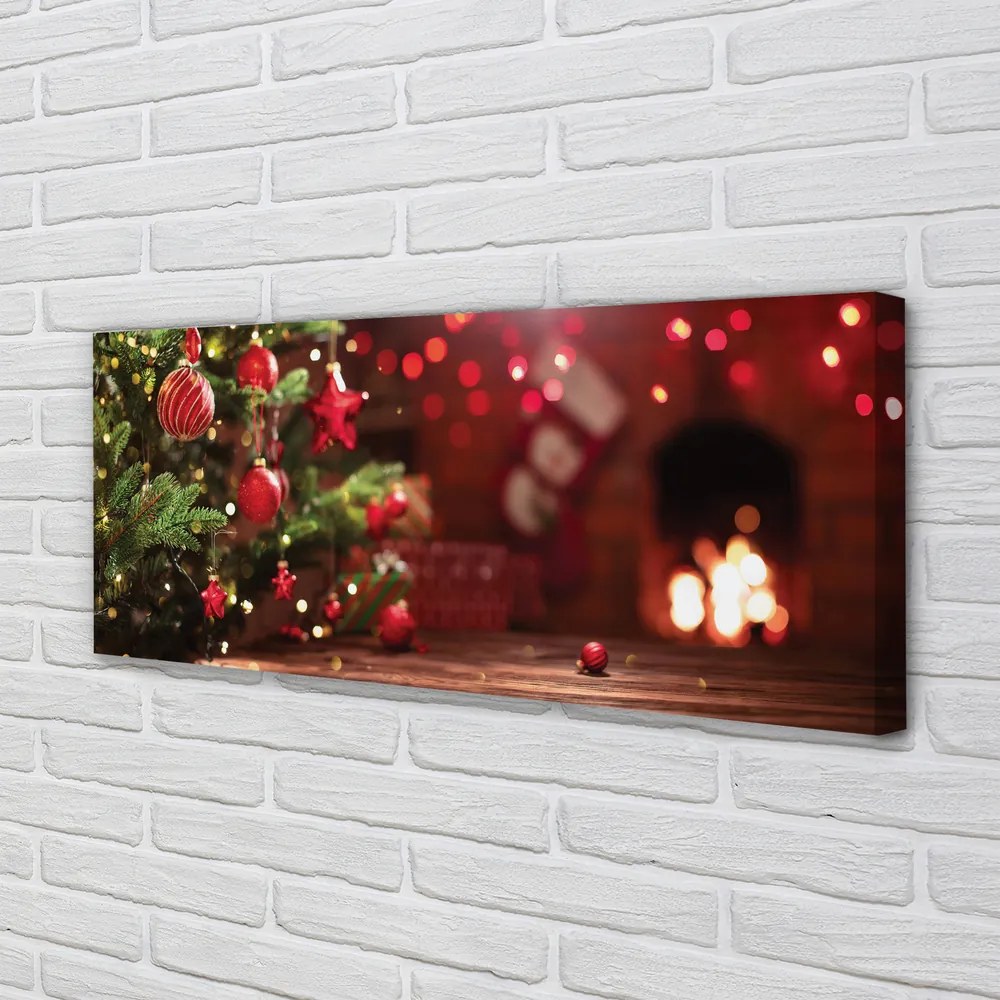 Zdjęcie na płótnie Bombki, Choinka i Prezenty