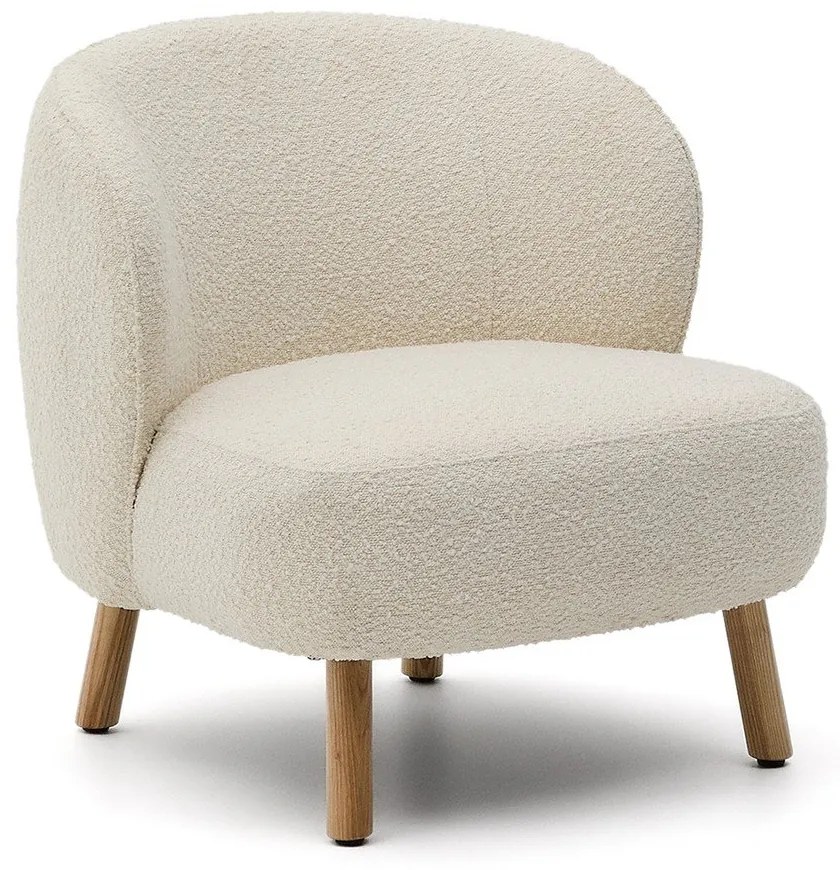 Kremowy fotel z materiału bouclé Ulit – Kave Home