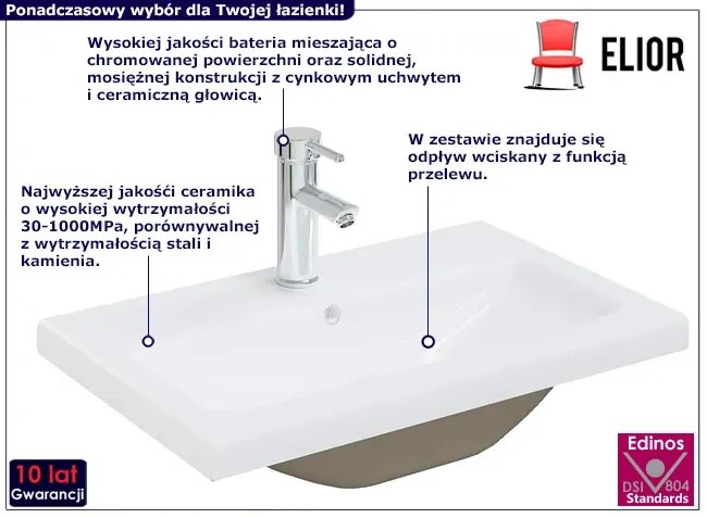 Umywalka wpuszczana w blat z baterią - Jowka 4X