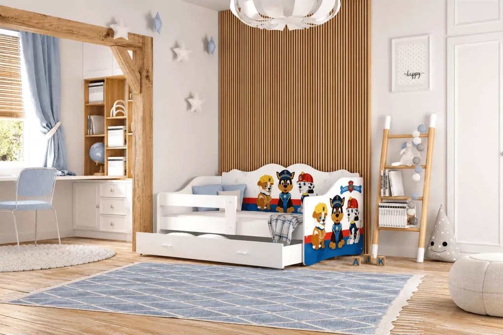 Łóżko dziecięce Blago z szufladą 80x160 80x180 MDF barierka stelaż Flex